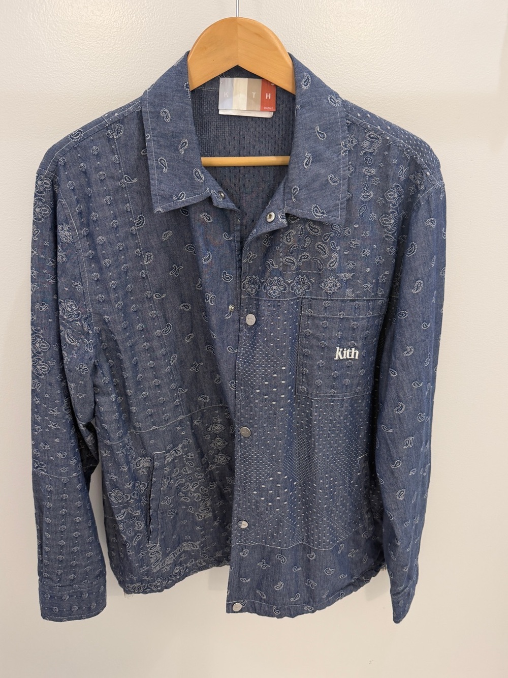 Kith Blue Patchwork Denim Shirt Jacket